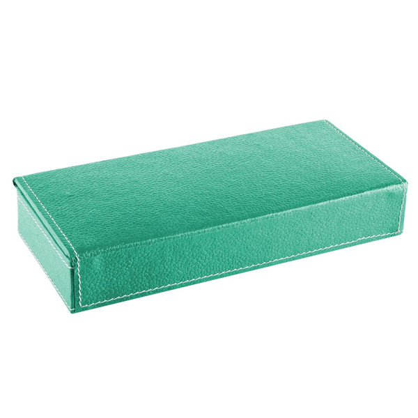 Ecoleatherette Handcrafted Travel Jewellery box (TJB.C.Green)