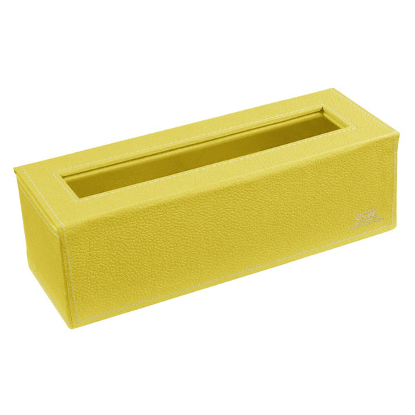 Ecoleatherette Handcrafted 4 Watch Box Watch Organiser Watch Holder Watch case (4WB.L.Yellow)