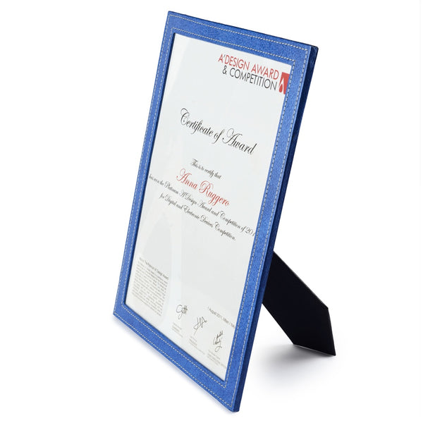 Ecoleatherette Ready to Use A-4 Certificate Frame (A4CF.D.Blue)