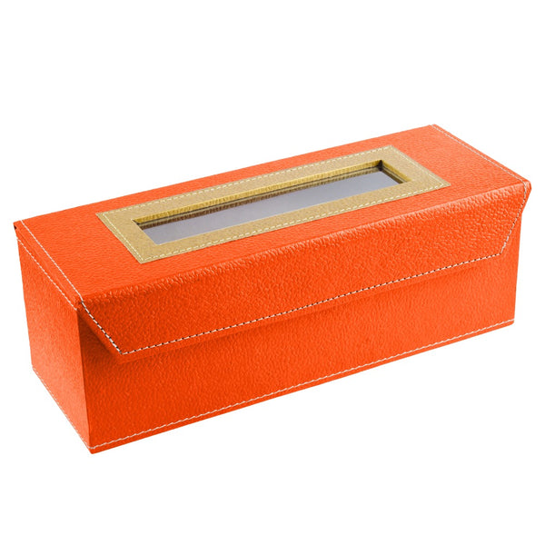 Ecoleatherette 1 Rod Bangle Box (BB1R.B.Orange)