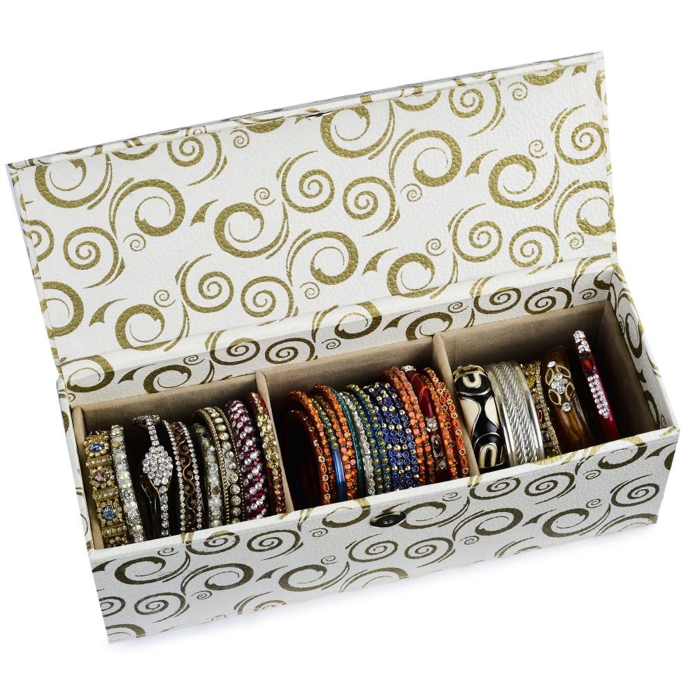 Ecoleatherette 3 Partition Bangle Box (BB3P.006)