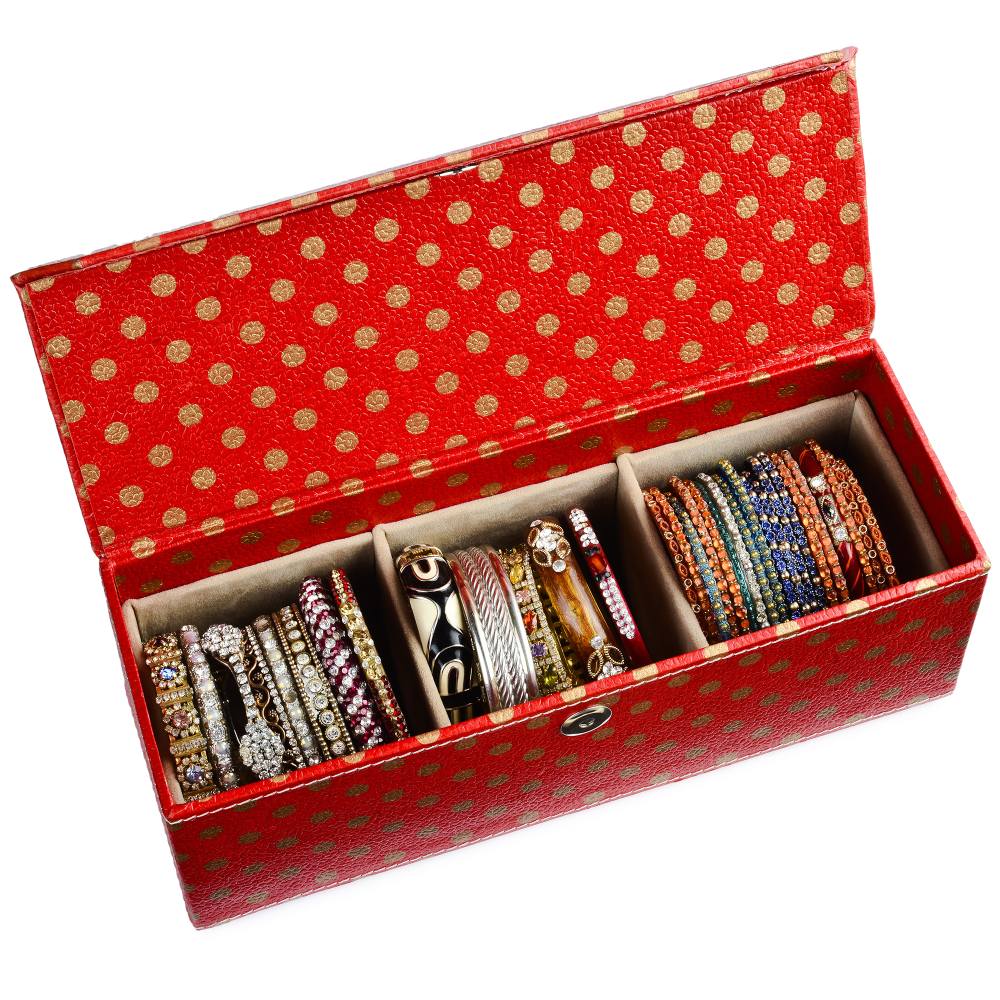 Ecoleatherette 3 Partition Bangle Box (BB3P.013)