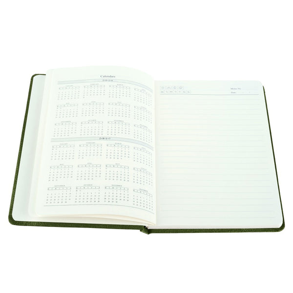 Ecoleatherette A-5 Hard Cover Notebook (HCJA5.O.Green)