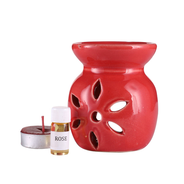 Arofume Ceramic diffuser Gift Set (Small Size,Rose Fragrance Oil)
