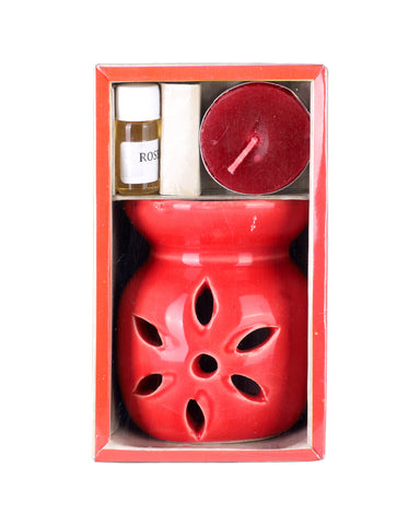 Arofume Ceramic diffuser Gift Set (Small Size,Rose Fragrance Oil)