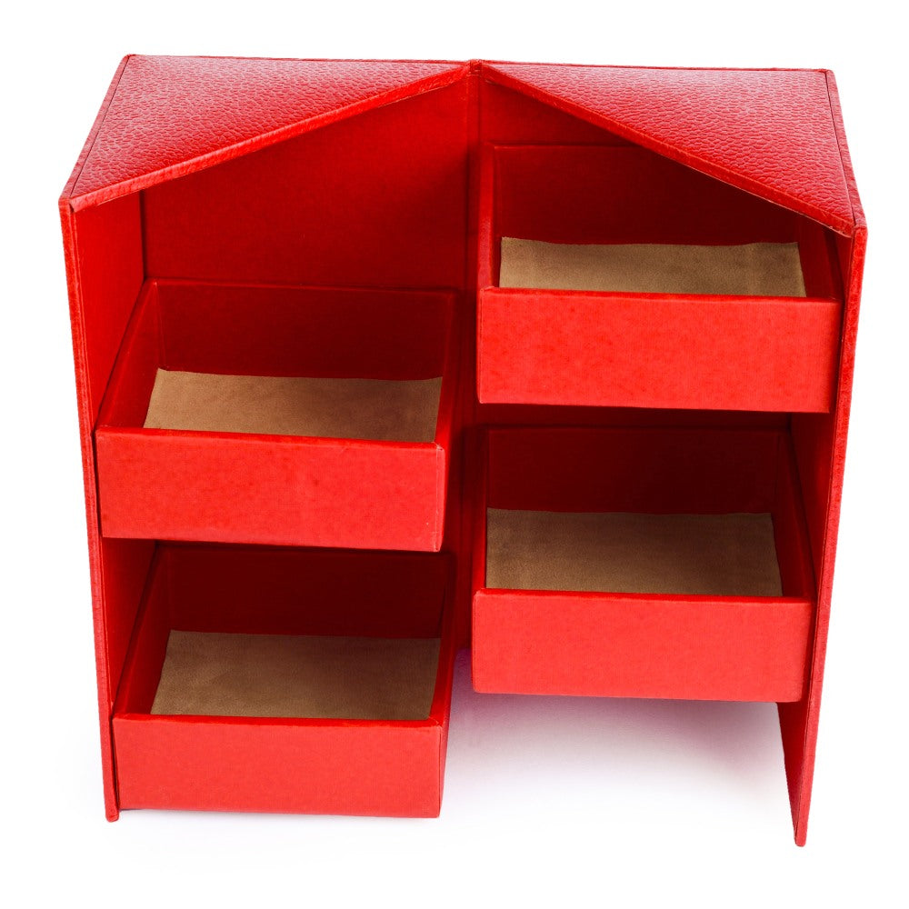 Ecoleatherette Handcrafted Almirah Jewellery Box (JBA.Red)