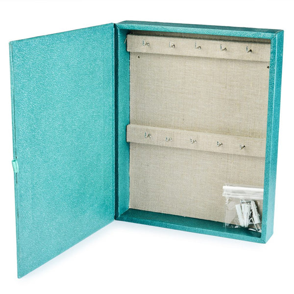 Ecoleatherette Wall Hanging Key Box Key Holder For 10 Key Chain (KHB.S.Green)