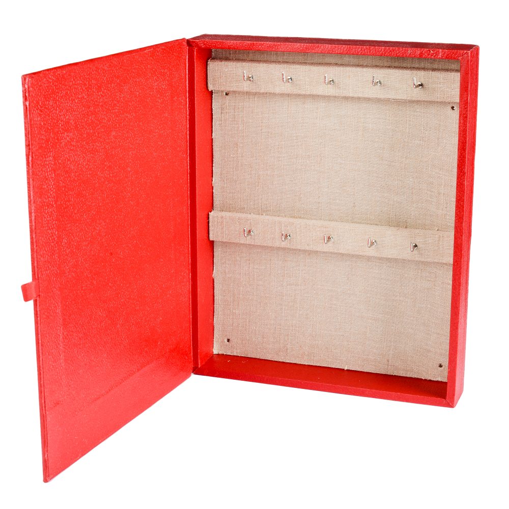 Ecoleatherette Wall Hanging Key Box Key Holder For 10 Key Chain (KHB.Red)