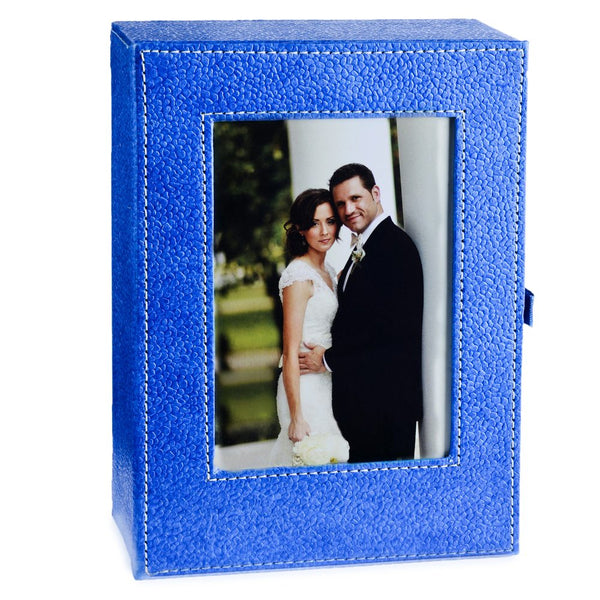 Ecoleatherette Wall Hanging Key Box Key Holder For 3 Key Chain (KHS.D.Blue)