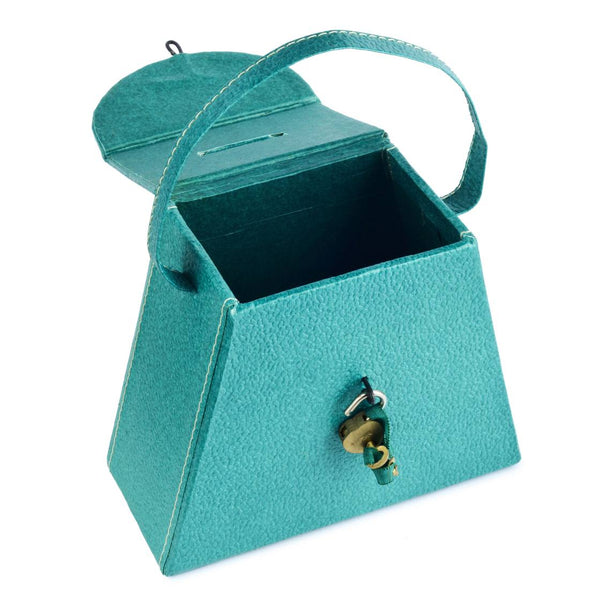 Ecoleatherette Handcrafted Coin Bank Piggy Bank (PB.C.Green)