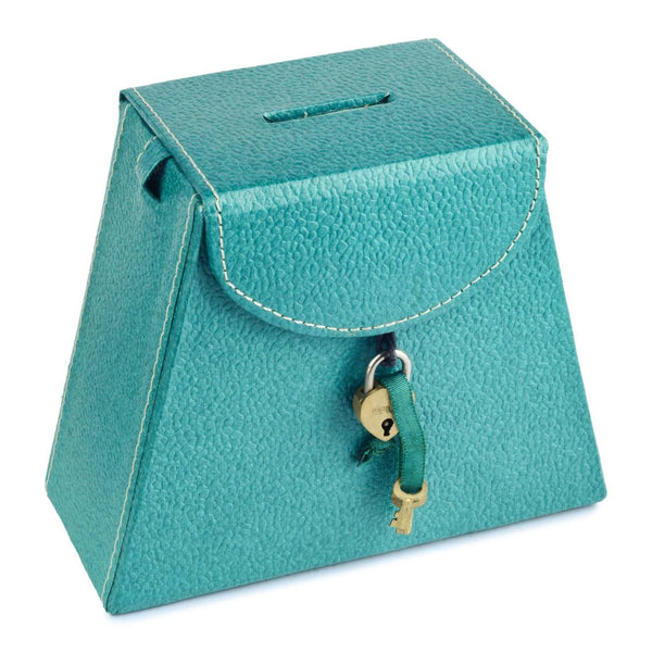 Ecoleatherette Handcrafted Coin Bank Piggy Bank (PB.C.Green)