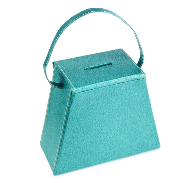 Ecoleatherette Handcrafted Coin Bank Piggy Bank (PB.C.Green)