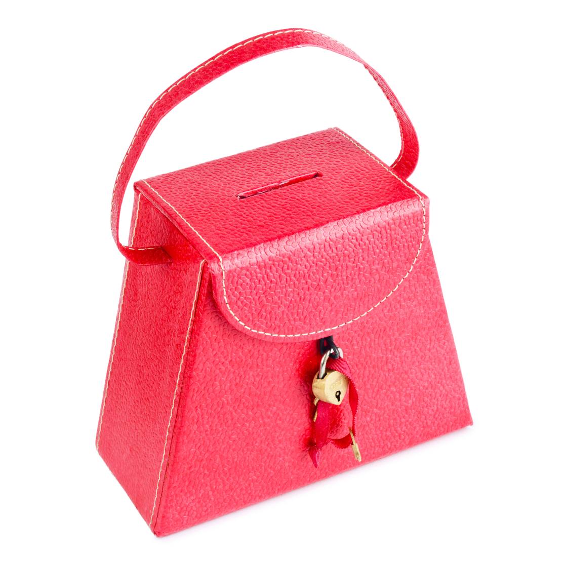 Ecoleatherette Handcrafted Coin Bank Piggy Bank (PB.D.Pink)