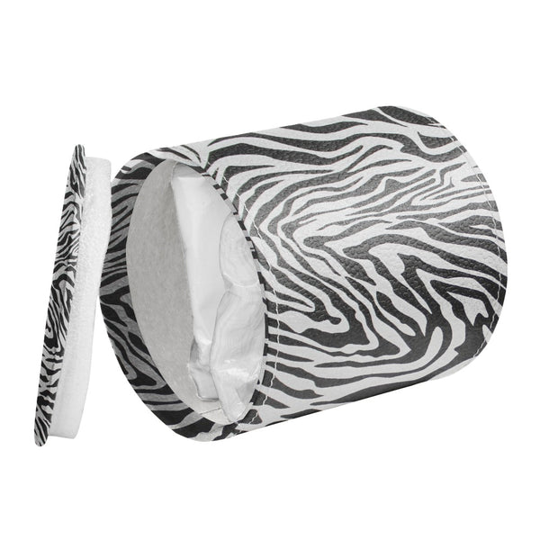 Ecoleatherette Handcrafted Round Tissue Paper Tissue Holder Car Tissue Box Comes with 50 Pulls Tissue (RDTB.016)