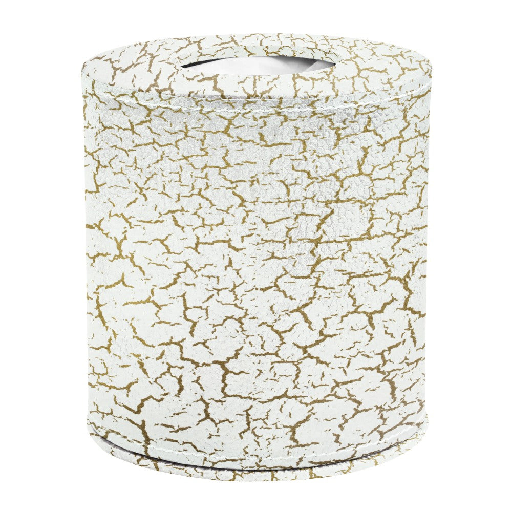 Ecoleatherette Handcrafted Round Tissue Paper Tissue Holder Car Tissue Box Comes with 50 Pulls Tissue (RDTB.3001)
