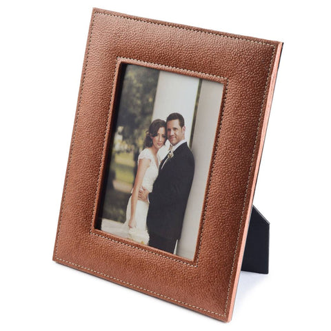 Ecoleatherette 5"x7" Photo Frame with Hanging and Standing Options (RPF57.L.Brown)