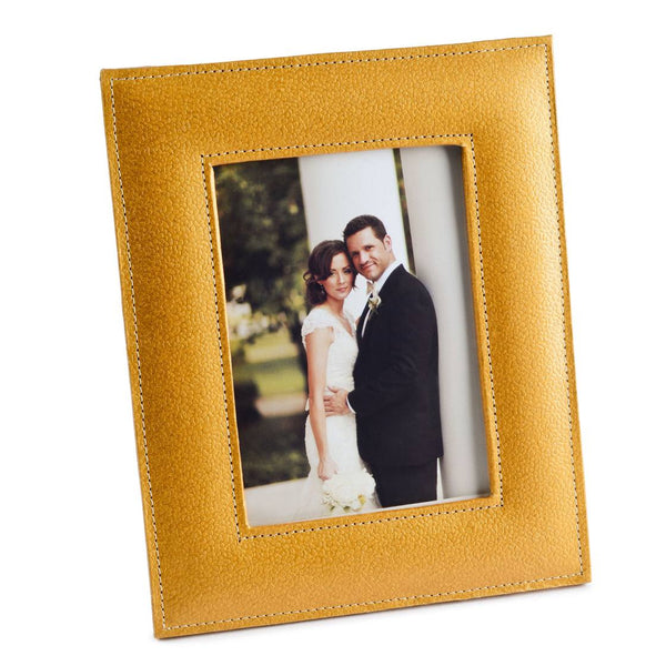 Ecoleatherette 5"x7" Photo Frame with Hanging and Standing Options (RPF57.R.Gold)