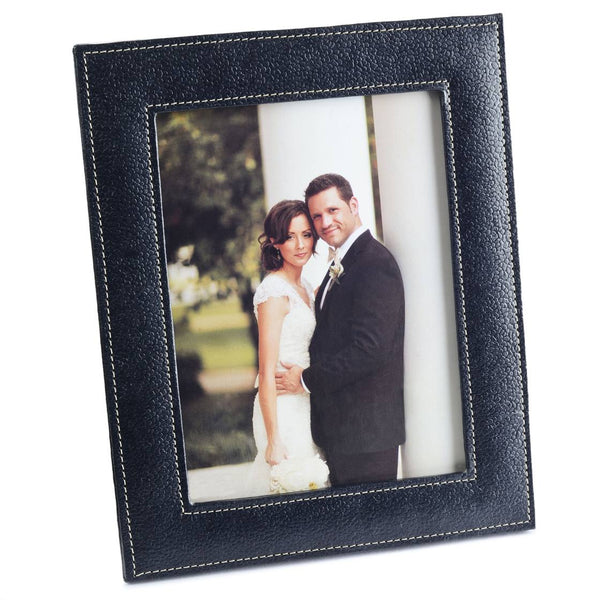Ecoleatherette 6"x8" Photo Frame with Hanging and Standing Options  (SRPF68.Black)