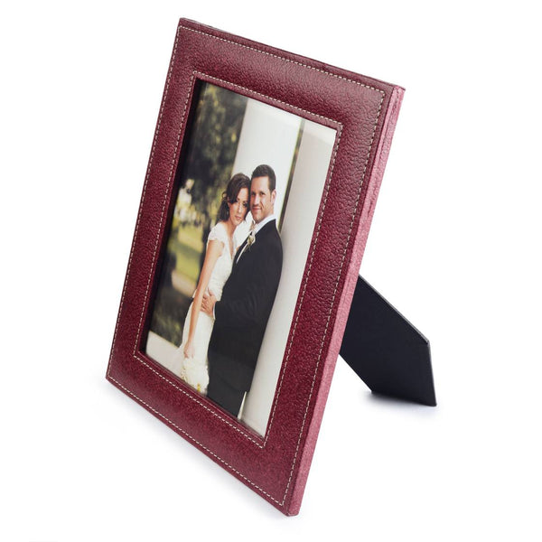 Ecoleatherette 6"x8" Photo Frame with Hanging and Standing Options  (SRPF68.Cherry)