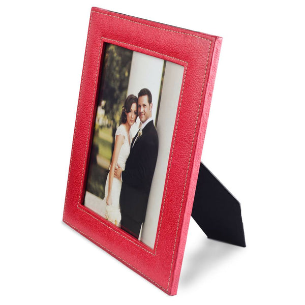 Ecoleatherette 6"x8" Photo Frame with Hanging and Standing Options  (SRPF68.D.Pink)