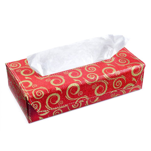 Ecoleatherette Handcrafted Tissue Paper Tissue Holder Car Tissue Box With 100 Pulls tissue (TB.005)