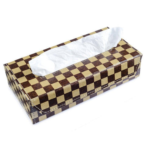 Ecoleatherette Handcrafted Tissue Paper Tissue Holder Car Tissue Box With 100 Pulls tissue (TB.2006)
