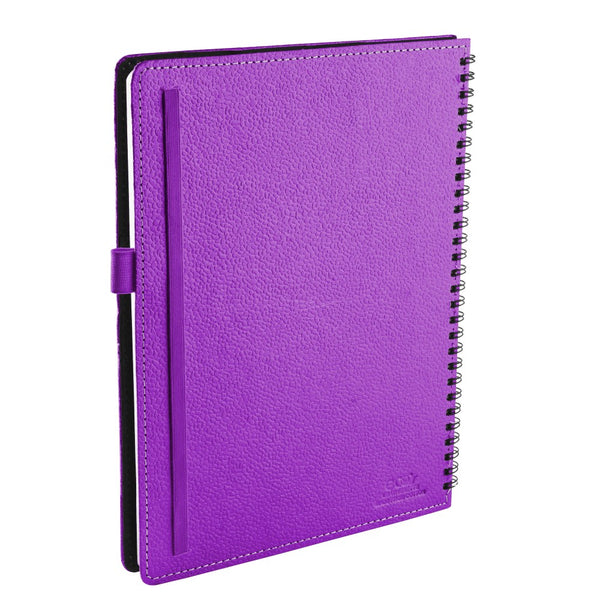 Ecoleatherette B-5 Wiro Spiral Hard Cover Notebook (WHCJB5.Lilac)