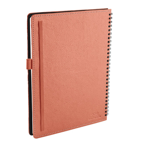 Ecoleatherette B-5 Wiro Spiral Hard Cover Notebook (WHCJB5.S.Coral)