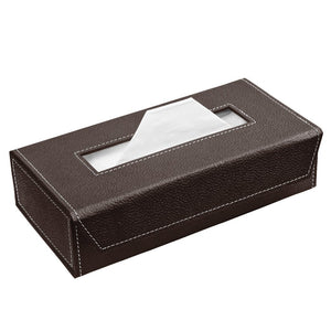 Ecoleatherette Handcrafted Tissue Paper Tissue Holder Car Tissue Box With 100 Pulls tissue (Chocolate)